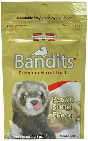 MARSHALL - Bandits Premium Meaty Peanut Butter Flavor Ferret Treats