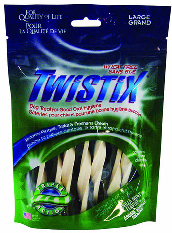 N-BONE - Twistix Dental Chew Treat Vanilla Mint Flavor Large