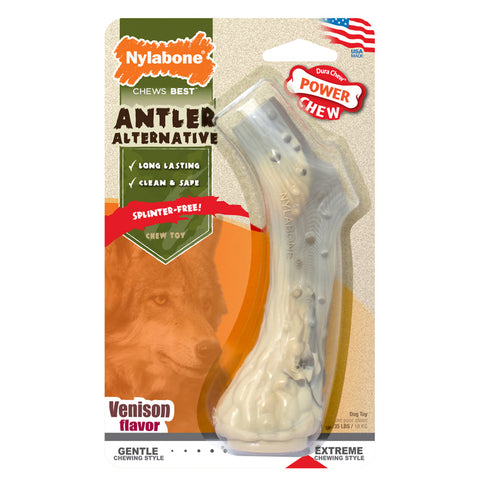 POWER CHEW - Antler Alternative Dog Chew Toy Venison  Flavor Medium
