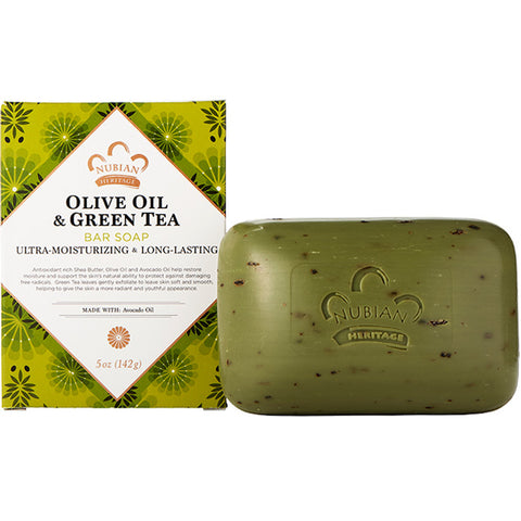 NUBIAN HERITAGE - Olive & Green Tea Bar Soap