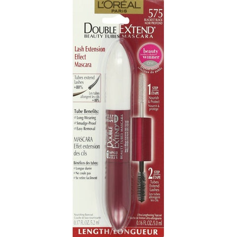 L'OREAL - Double Extend Beauty Tubes Mascara 575 Blackest Black