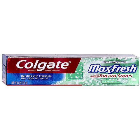 COLGATE - Whitening Fluoride Toothpaste with Mini Breath Strips Clean Mint