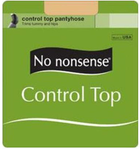 NO NONSENSE - Control Top with Sheer Toe Pantyhose Size B Black