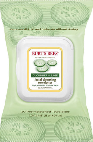 BURT'S BEES - Facial Cleansing Towelettes Cucumber and Sage