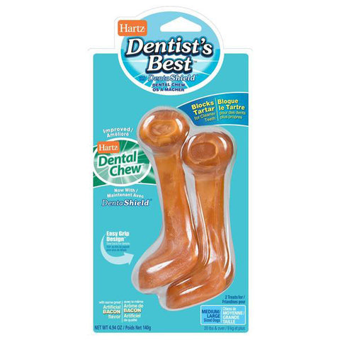 HARTZ - Dentist's Best Dental Chews for Dogs Medium or Large Bacon Flavor