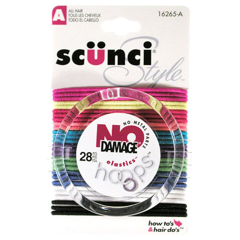 SCUNCI - No Damage Hair Elastics Assorted Colors