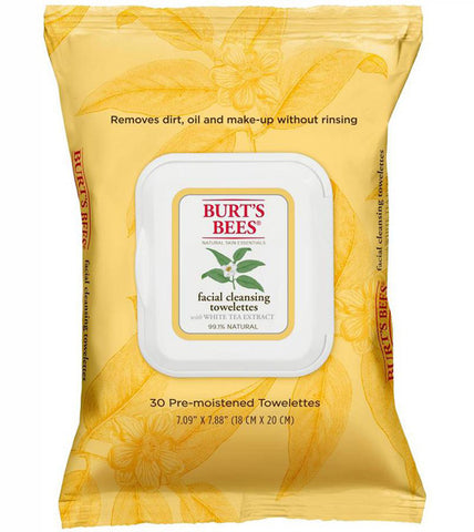 BURT'S BEES - Facial Cleansing Towelettes with White Tea Extract