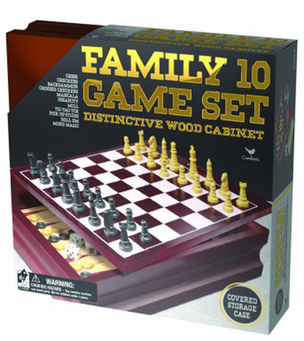 CARDINAL INDUSTRIES - Family 10-Game Center in Wood Case