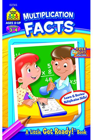 SCHOOL ZONE - Multiplication Facts Little Get Ready! Book