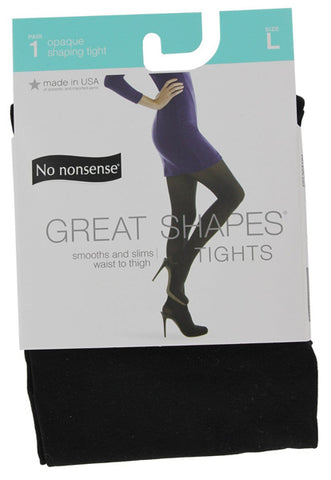 NO NONSENSE - Great Shapes Opaque Shaping Tight Black Large