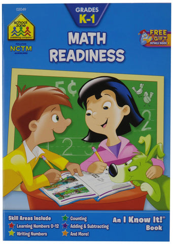 SCHOOL ZONE - Math Readiness K-1 Workbook