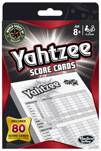 HASBRO - Yahtzee Score Cards