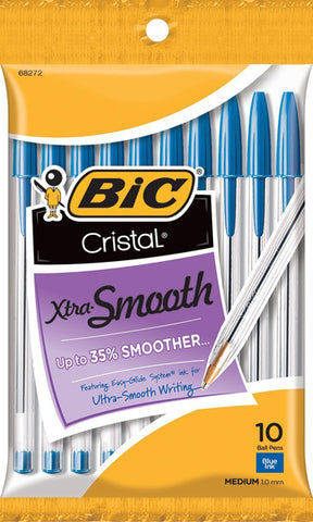 BIC - Cristal Xtra Smooth Ball Pen Medium Point Blue