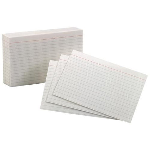 OXFORD - Index Cards 4 x 6 Inch Ruled White