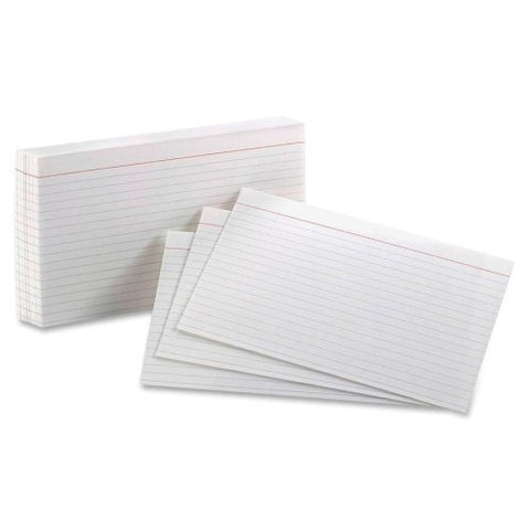 OXFORD - Index Cards 5 x 8 Inch Ruled White