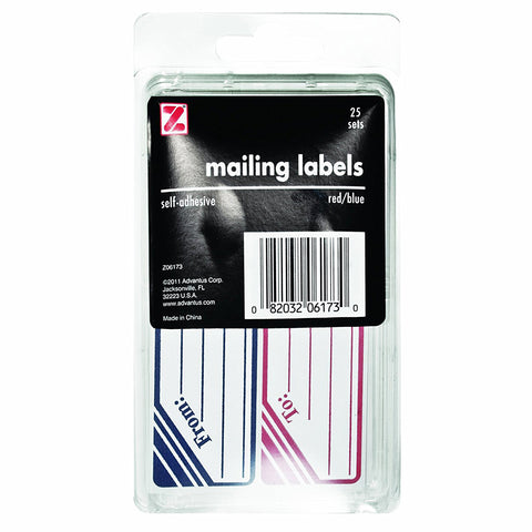 ADVANTUS - Self Adhesive To and From Mailing Labels 1-1/4" x 4-1/2"