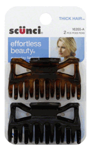 SCUNCI - Effortless Beauty Claw Clips Thick Hair