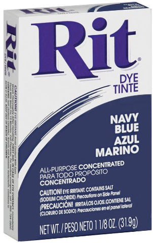 RIT DYE - Powdered Fabric Dye Navy Blue