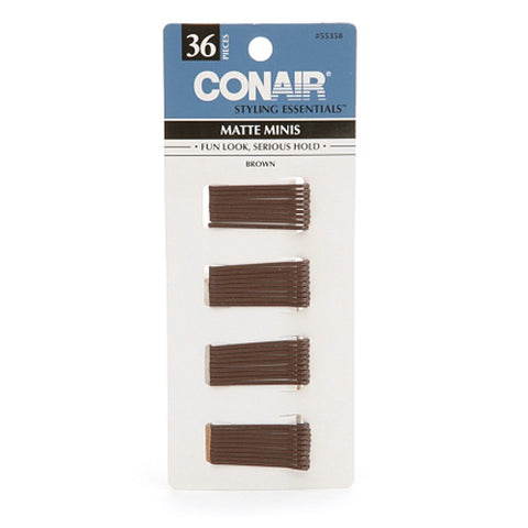 CONAIR - Styling Essentials Matte Minis Bobby Pins Brown