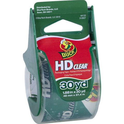 DUCK - HD Clear Heavy Duty Packaging Tape With Dispenser Single Roll Clear