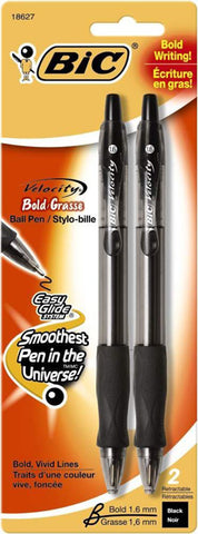 BIC - Velocity Bold Ball Pen 1.6mm Black