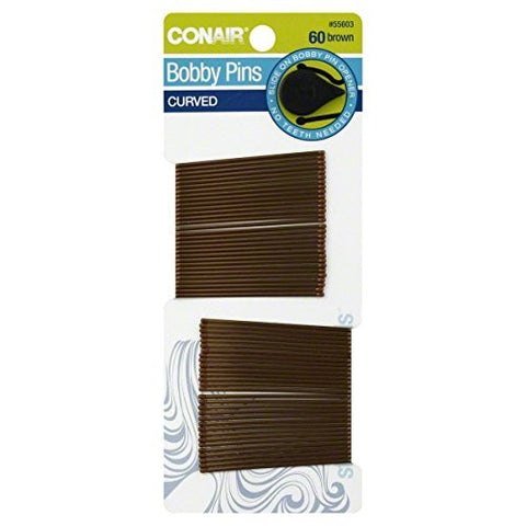 CONAIR - Styling Essentials Curved Bobby Pins Brown