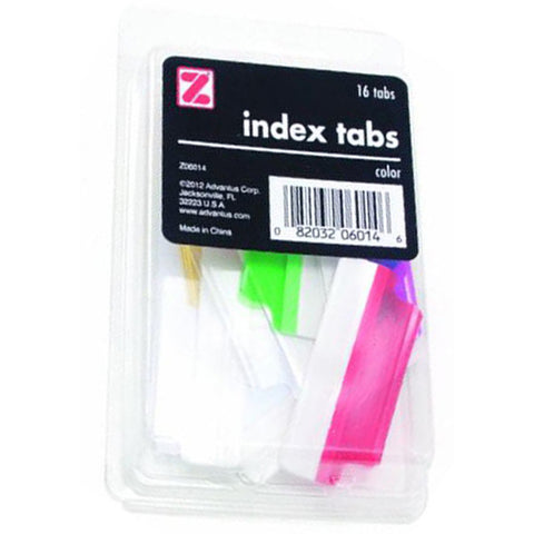 ADVANTUS - Self Adhesive Index Tabs with Inserts Assorted Colors