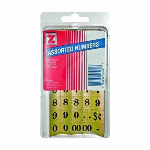 ADVANTUS - Self Adhesive Assorted Numbers 1/2 x 5/8 Inches Black/Gold