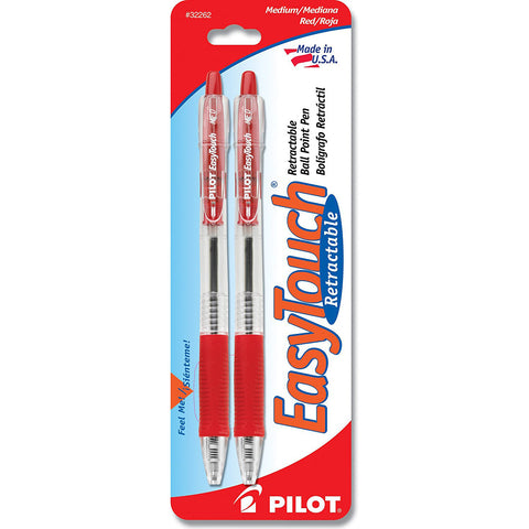 EASY TOUCH - Retractable Ball Point Pens Medium Point Red Ink