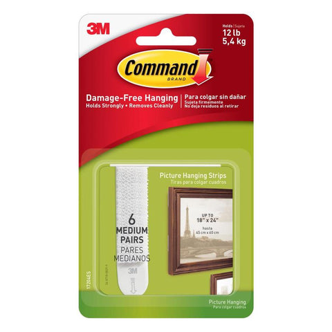 COMMAND - Medium Picture Hanging Strips, White