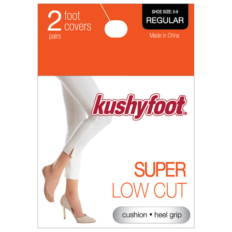 KUSHYFOOT - Super Ultra Low Cut Foot Covers Black & Nude