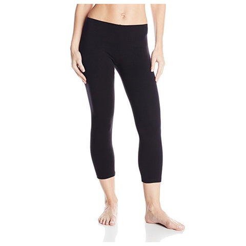 NO NONSENSE - Women's Cotton Capri Legging Black Medium