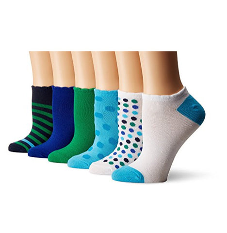 NO NONSENSE - Women's No Show Scalloped Edge Liner Sock