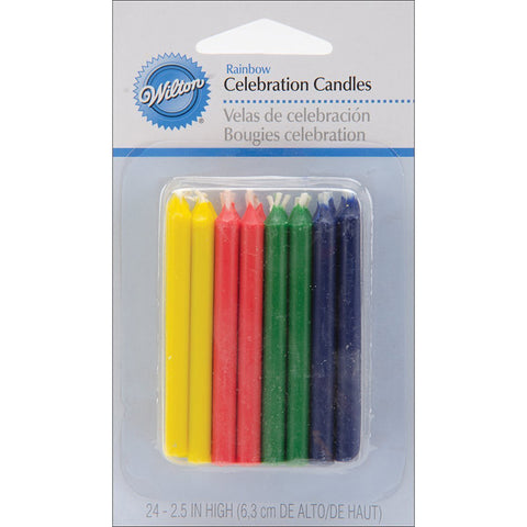 WILTON - Rainbow Rounds Candles