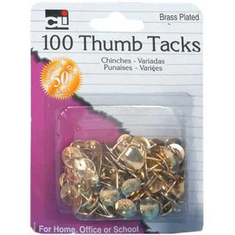CLI - Brass Plated Thumb Tacks