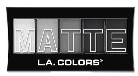 L.A. COLORS - 5 Color Matte Eyeshadow, Black Lace