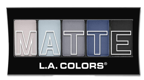 L.A. COLORS - 5 Color Matte Eyeshadow, Blue Denim