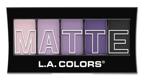 L.A. COLORS - 5 Color Matte Eyeshadow, Purple Cashmere