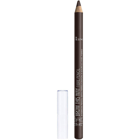 RIMMEL - Brow This Way Fibre Pencil, Dark Brown