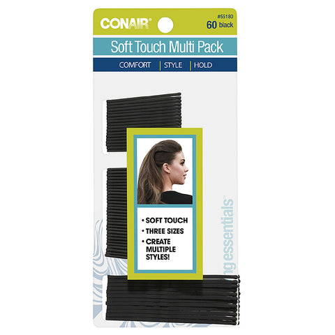 CONAIR - Soft Touch Bobby Pins Multi Pack Black