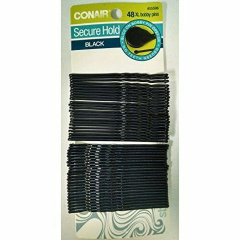 CONAIR - Secure Hold Extra Long Bobby Pins Black