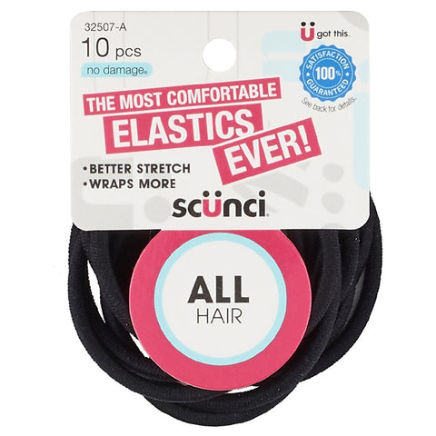 SCUNCI - No Damage All Hair Elastics Black