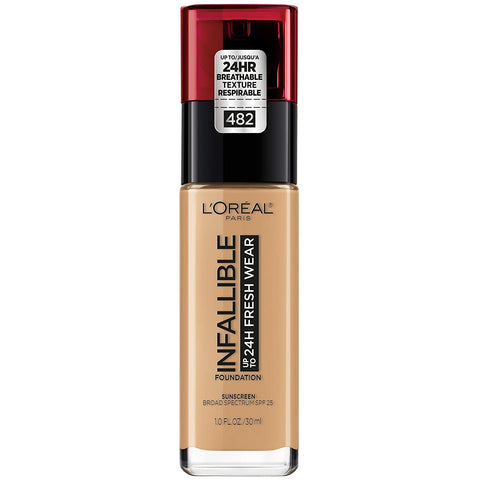 L'OREAL - Infallible 24 Hour Fresh Wear Foundation Lightweight Radiant Sun 482