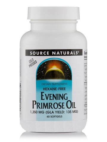 SOURCE NATURALS - Evening Primrose Oil 1350mg (135mg GLA) - 60 softgel