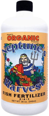 NEPTUNE'S HARVEST - Hydrolyzed Fish Fertilizer 2-4-1 Orange Label - 36 oz. (946 ml)